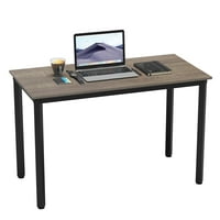 Едноставна компјутерска биро 55 Мала работна станица за игри со лаптоп за дома, црн даб