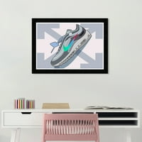 Wynwood Studio Prints Modern Day Sneaker Mase and Glam Shoes Wall Art Canvas Print Grey Light Grey 19x13