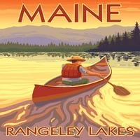 Рангели езера, Мејн, сцена со кану