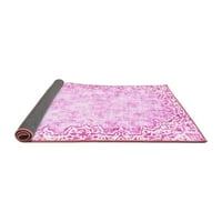 Ахгли компанија во затворен плоштад Апстрактни розови модерна област килими, 3 'квадратни