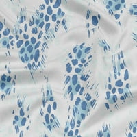 Oneoone Rayon Medual Blue ткаенина животни кои шијат занаетчиски проекти ткаенини отпечатоци од двор широк