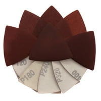 Шат-шкурка на кука и јамка Триаголник 80 × 80 × пескава диск Шатпепер 40-400Grit