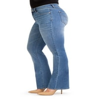 Jordордаче женски средно издигнување на фармерки за подигање