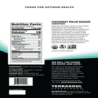 Terrasoul Superfoods Органски кокос палми шеќер, 8. мл
