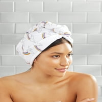 Пакет за бања со глава - крпи за завиткување на телото и крпи за завиткување на косата, печатење на виножито