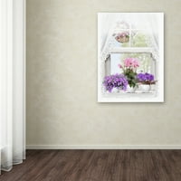 Трговска марка ликовна уметност „прозорец цвеќиња“ платно уметност од студиото МекНил