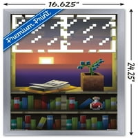 Minecraft-Прозорец Ѕид Постер, 14.725 22.375
