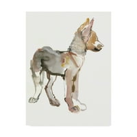 Трговска марка ликовна уметност 'Waggle Arabian Wolf Pup' Canvas Art by Mark Adlington