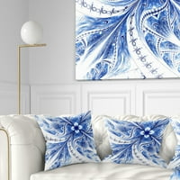 Дизајнрт симетричен идеален сино фрактален цвет - цветно фрлање перница - 18x18