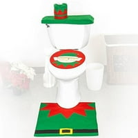Божиќни Божиќни Украси Тоалетни Седишта Потопли Навлаки Комплети За Украси За Домашна Бања
