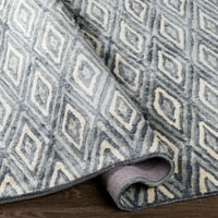 Уметнички ткајачи Katori светло сиво модерна 2'6 8 'килим во областа