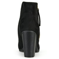 Co. Brinley Co. Women'sенски велур велур чизми со високи потпетици
