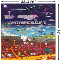 Minecraft-Светот Надвор Од Ѕид Постер, 22.375 34
