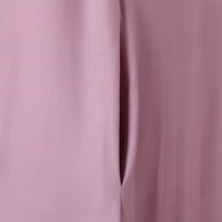 Дозвола Фустани За Жени Плус Големина Оган Продажба Мода Жени Лето Печатење Каузална V-Вратот 1 2 ракав Одмор Џебови Копче Фустан