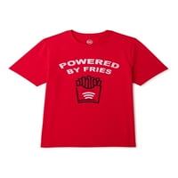 Момци за чудо нација моќ од пица маица со кратки ракави, големини 4- & хаски