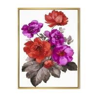ДИЗАЈНАРТ „Фухија и црвени цвеќиња“ Традиционално врамени печатење на wallидови од платно