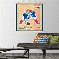 Нова Англија Патриоти - Ретро Логото Ѕид Постер Со Магнетна Рамка, 22.375 34