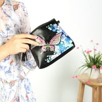 Парк DIY делумна мулти-форма дијамантска торба за сликање фау кожа пеперутка цветна торба чанта торба за рамо
