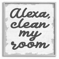 Детска соба од Ступел Алекса Исчистете ја мојата соба Децата смешни зборови Дизајн на зборови врамени wallидни уметности од