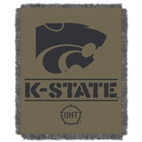 Канзас Државен диви мачки охт ранг ткаен jакард фрлано ќебе, 46 60