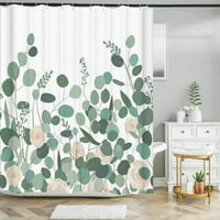 Цвет бања завеса растение цветни печатени туш завеса водоотпорен полиестер ткаенина бања завеса за бања дома декор