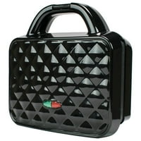 Нелеплива чанта на Brentwood Couture не-стап со двојни вафли во црна боја со индикаторски светла