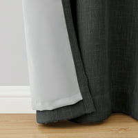 Црна текстура ткаена панел за завеси, подобри домови и градини, 50 95