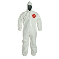 Dupont Tychem SL CoverAllShod, 2xl, врзани еластични зглобови глуждови, аспиратор, размавта за невреме