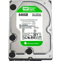 Западниот дигитален кавијар зелена 640 GB SATA 3.5 Десктоп хард диск
