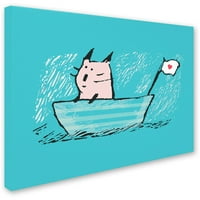 Трговска марка ликовна уметност Слатка морнарска мачка Канвас уметност од Карла Мартел