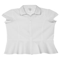 Georgeорџ Девојки 4- Училишна униформа блуза со краток ракав со полите