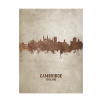 Трговска марка ликовна уметност „Кембриџ Англија Руст Скајлин“ Канвас уметност од Мајкл Томпсет