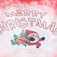 Дете Бебе Девојка Божиќ Облека Среќен Божиќ Писмо Пуловер Блузи + Леопард Бел Ботон Панталони Во Собата Црвена Дедо Мраз 18
