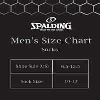 Спалдинг машки ладен потег, амортизирани чорапи за престој-старт, 3-пакувања