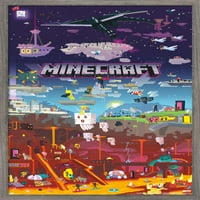 Minecraft-Светот Надвор Од Ѕид Постер, 22.375 34