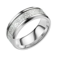 Ксинкингао титаниум челик печатење во боја песок со песок, свадбени прстени за жени прстени за мажи замрзнати прстени геометрија