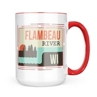 Неонблонд САД РЕКИ Фламбо Река-Висконсин кригла подарок за љубителите На Кафе Чај