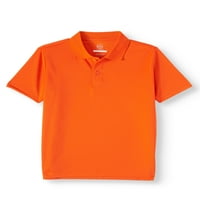 Чудо нација момчиња Училишна униформа со кратки ракави за перформанси Поло кошула, пакет со вредност, големини 4- & хаски