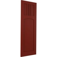 Ekena Millwork 15 W 67 H TRUE FIT PVC San Miguel Mission Style Fixed Mount Sulters, Pepper Red