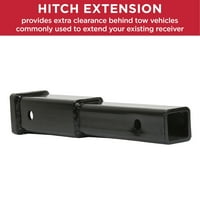 Towsmart 2 12 Hitch Extension со засилена јака, lb