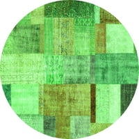 Ахгли компанија во затворен правоаголник крпеница Зелени килими за преодна подрачје, 2 '4'