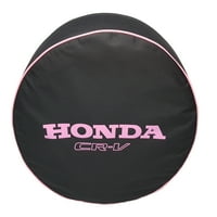 Црна Серија Хонда-26 - Во-САД Направени Sparecover® - Blak Серија-меур-гума За џвакање Розова HONDA CR-V Печати Со Розова трим На Сатен Црна Луксузни Автомобилски Винил-Покажуваа