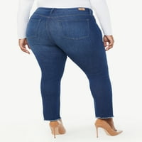 Фармерки со Софија од Sofia Vergara Plus Plus Size Skinny High Rise Tunle Flest