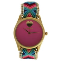 Хинди Срце - Златна Розова Најлонска Лента Часовник Од Мануш За Жени-Гледајте