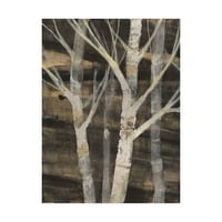 Трговска марка ликовна уметност „Сребрени дрвја I“ платно уметност од Албена Христова