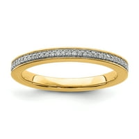 Стабилни изрази Карат жолто злато дијамантски прстен