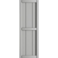 Ekena Millwork 3 4 W 63 H TRUE FIT PVC, два табла врамени одбор-N-Batten Sulter, Hailstorm Grey